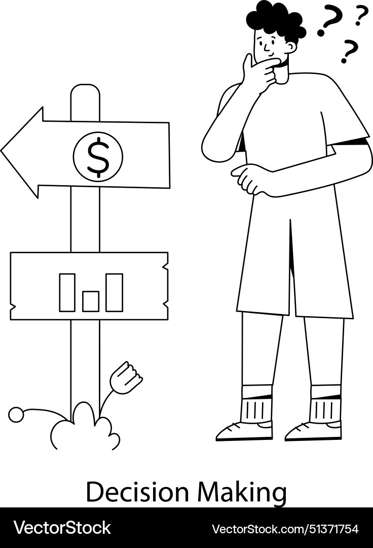 Decision making Royalty Free Vector Image - VectorStock