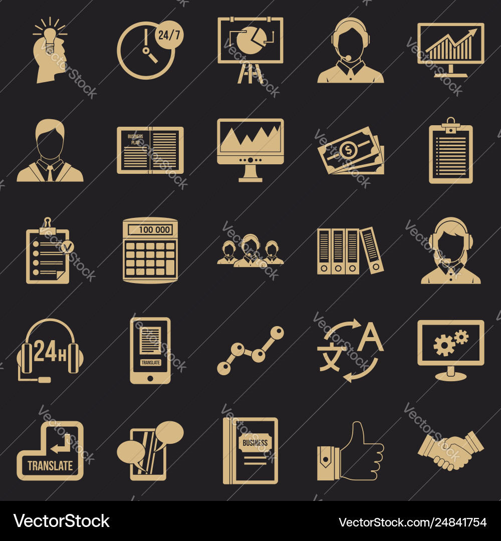 Dialog icons set simple style Dialog icons set simple style Vector Image