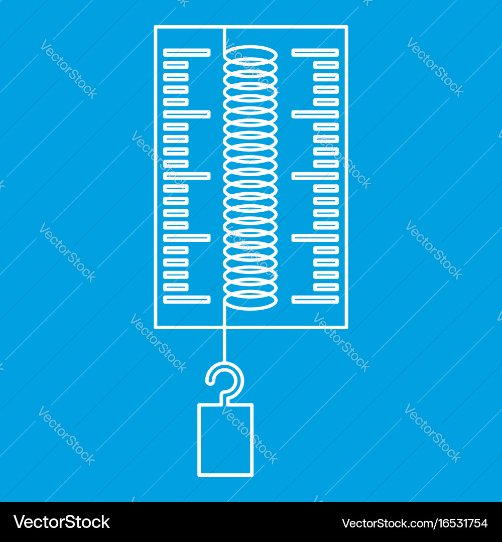 Dynamometer with a hook icon outline style Vector Image