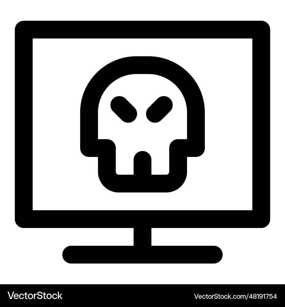 Malicious software placed on the system to commit vector image