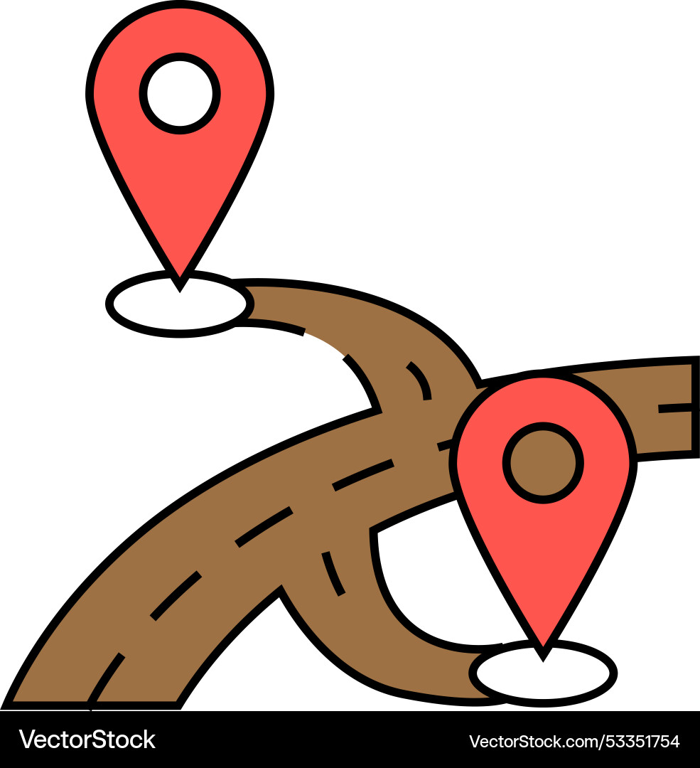 Map pointer place icon color vector image