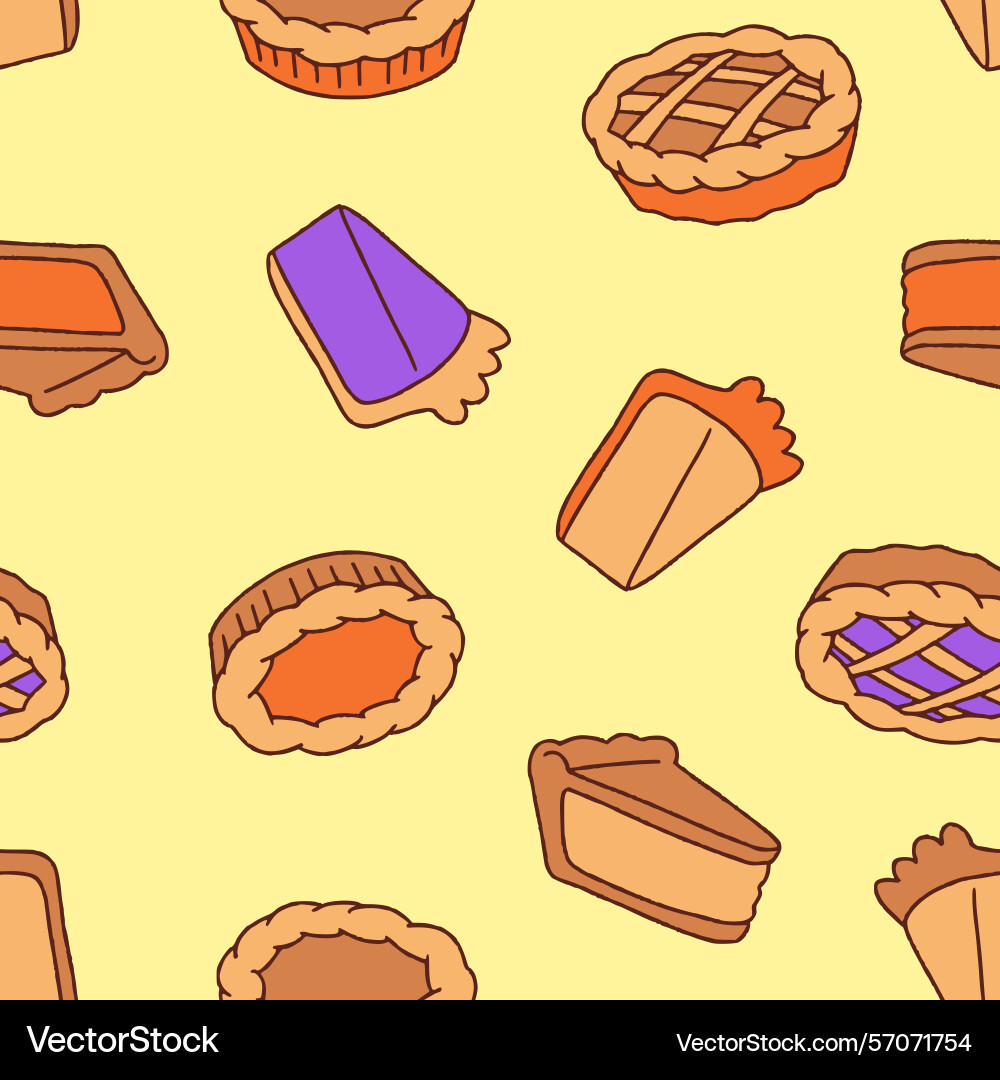 Pie seamless pattern background for surface print vector image