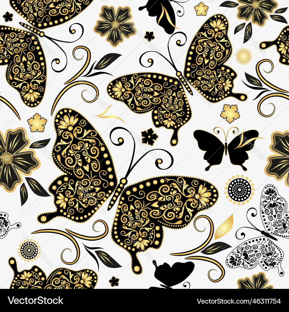 Seamless spring pattern with lace gradient Seamless spring pattern with lace gradient Vector Image