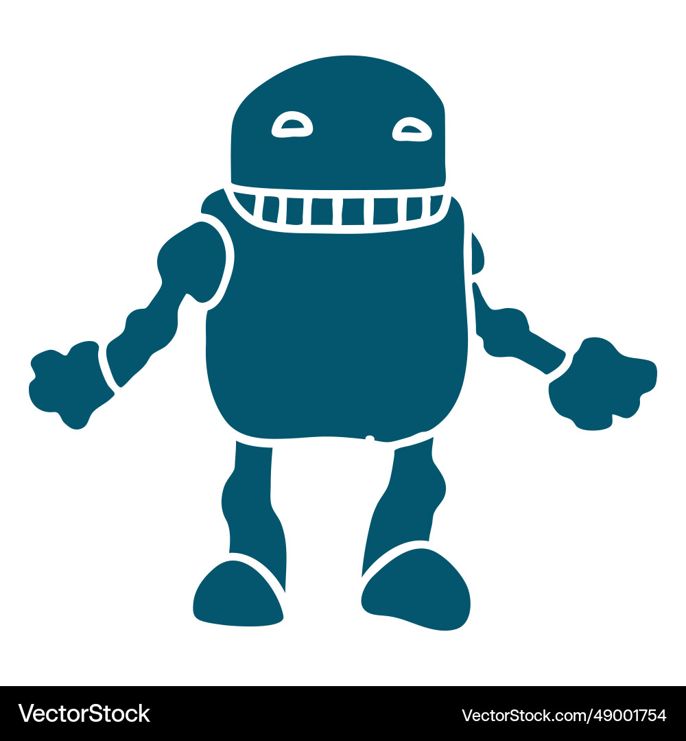 Small robot android Small robot android vector image