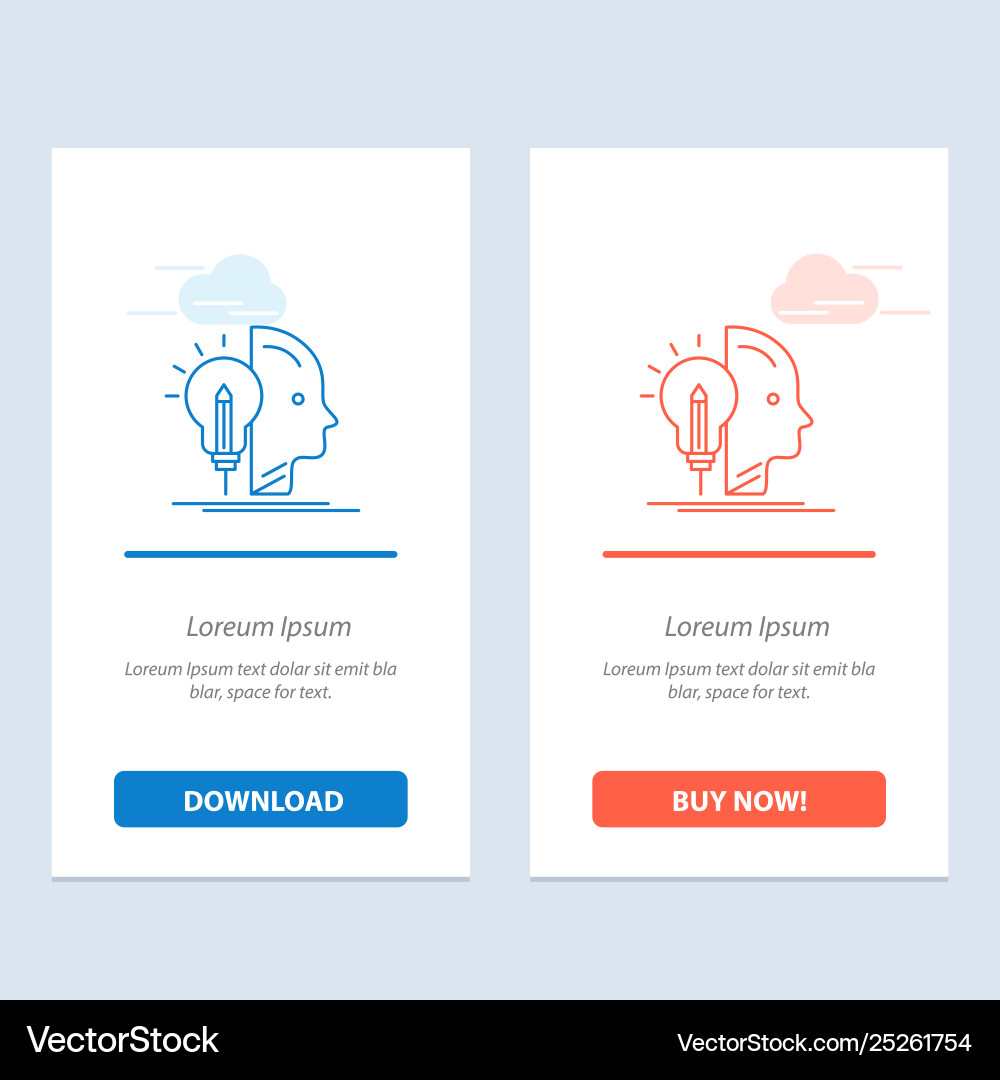 User mind making programming blue and red User mind making programming blue and red vector image