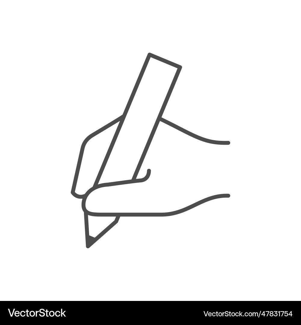 Writing process line outline icon Writing process line outline icon vector image