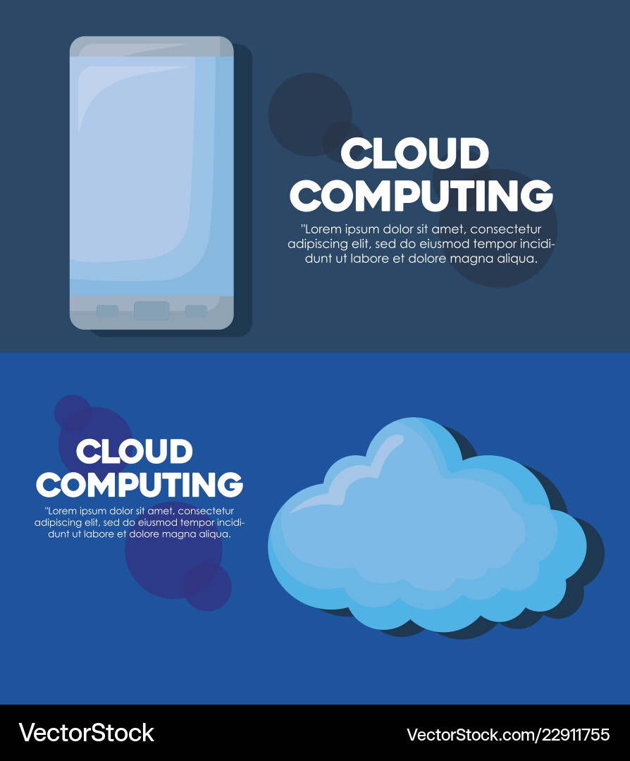 Cloud computing design Vector Image
