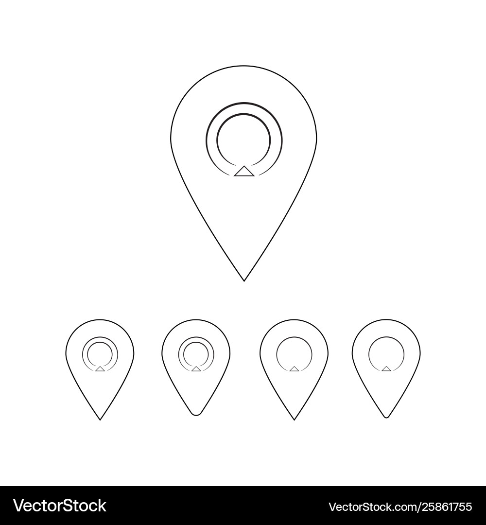 Different navigation gps icons thin line google Vector Image
