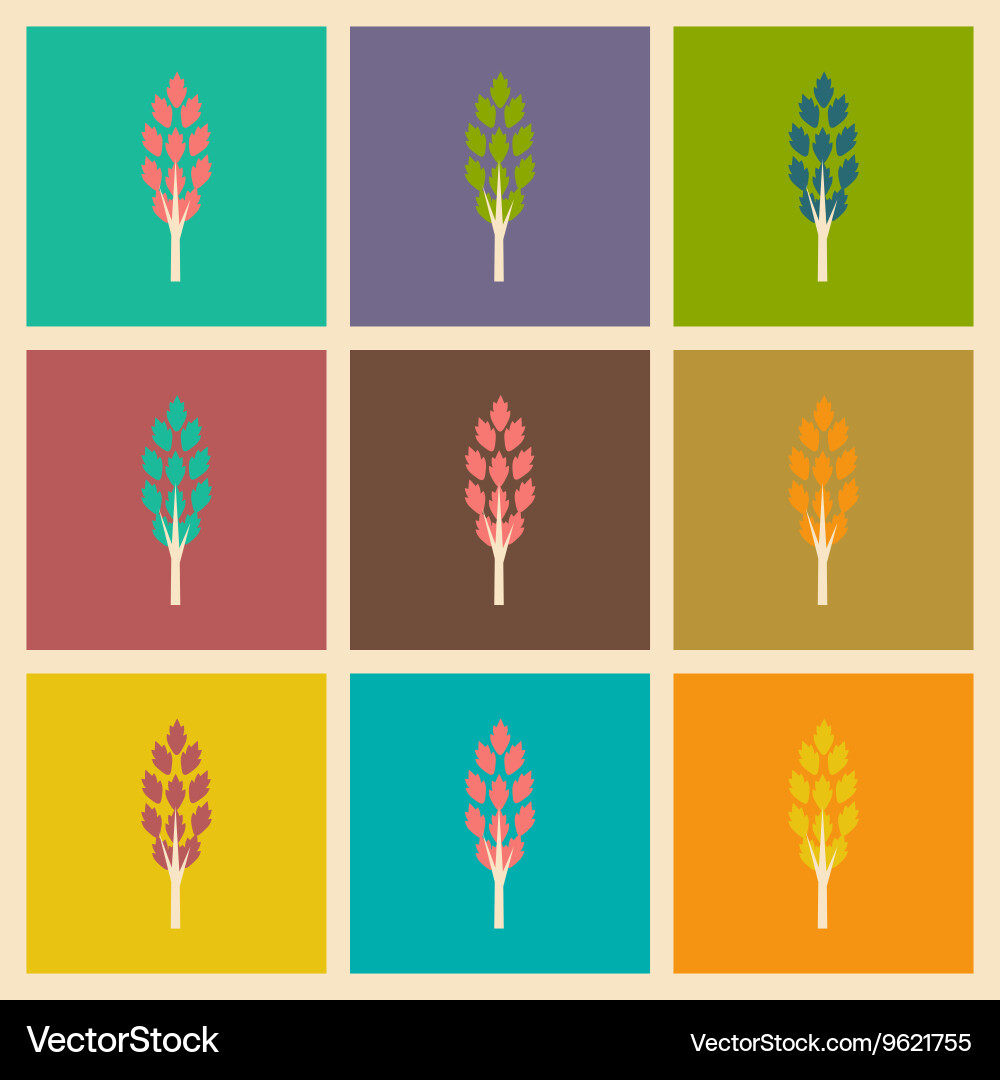 Flat with shadow concept and mobile application vector image