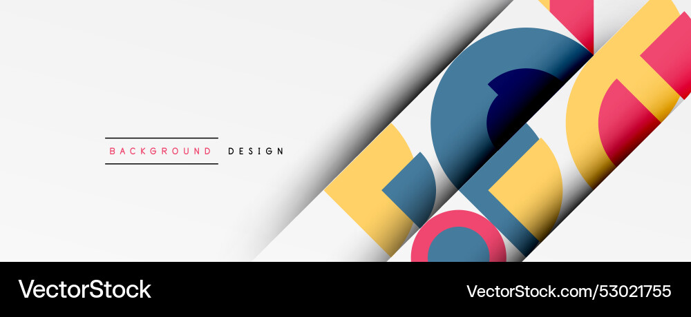 Geometric design abstract background - circles Vector Image