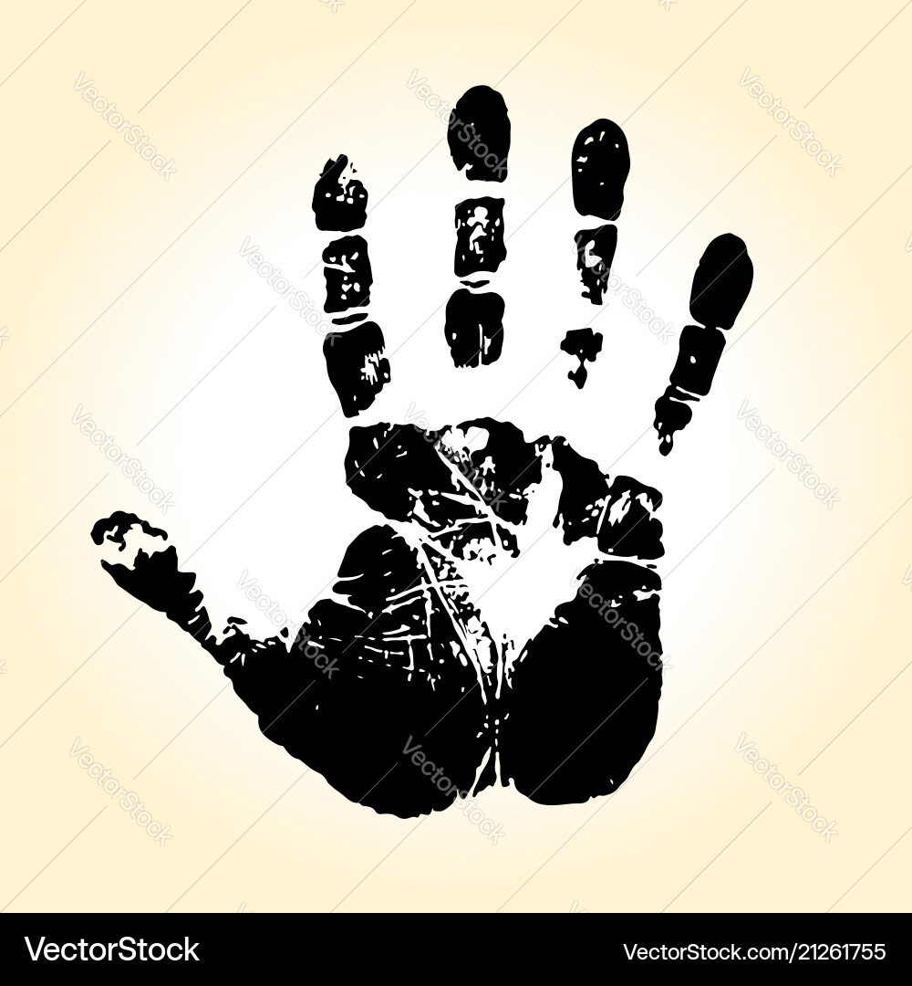 Handprint Ink Print Vector Image