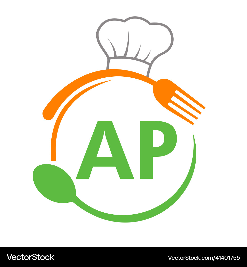 Letter AP Restaurant Logo – Royalty-Free Vector | VectorStock, image size:1000x1080