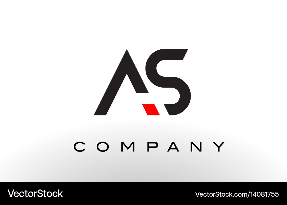 Letter AS Logo - Minimalist Vector Image