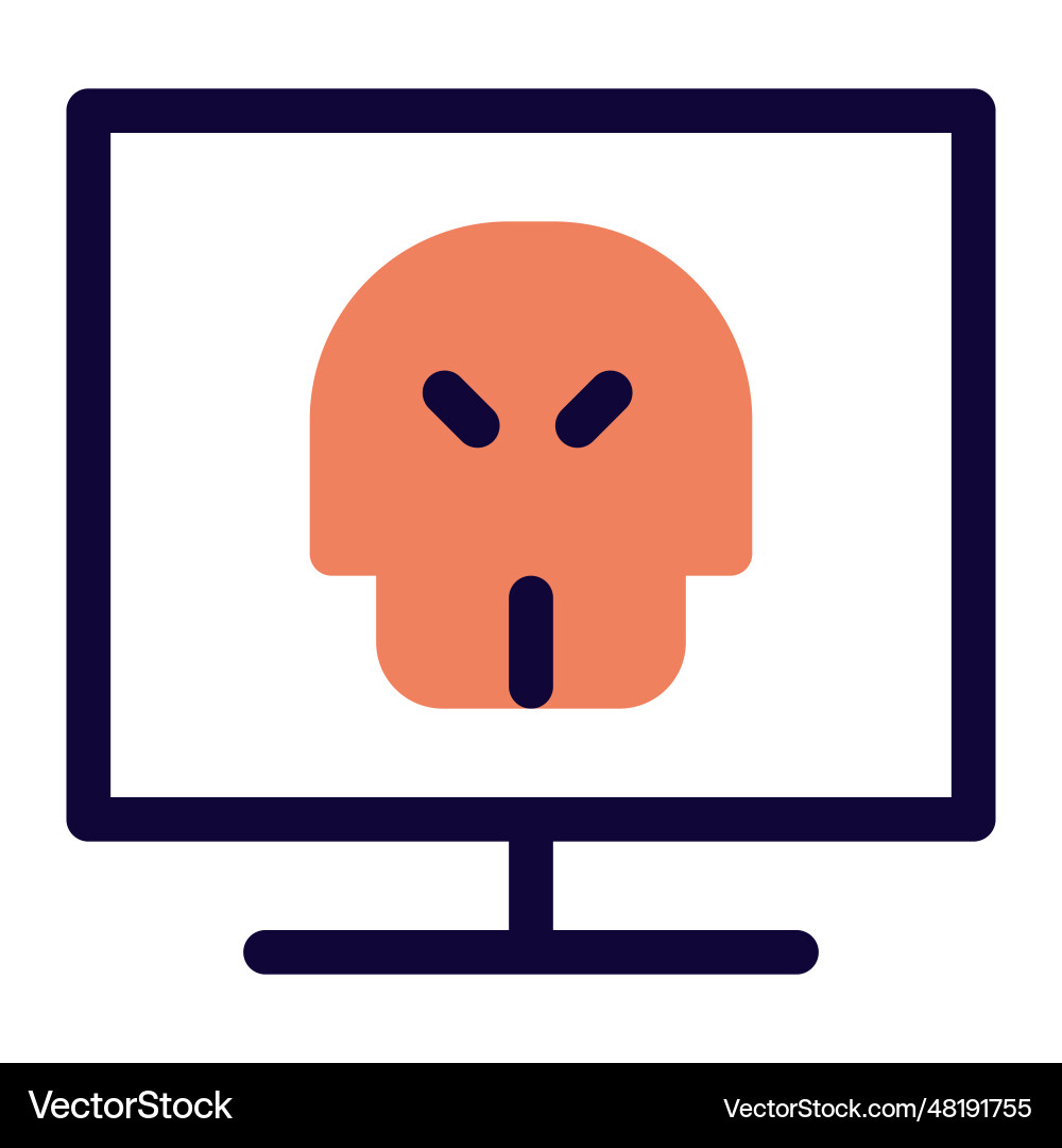Malicious software placed on the system to commit vector image