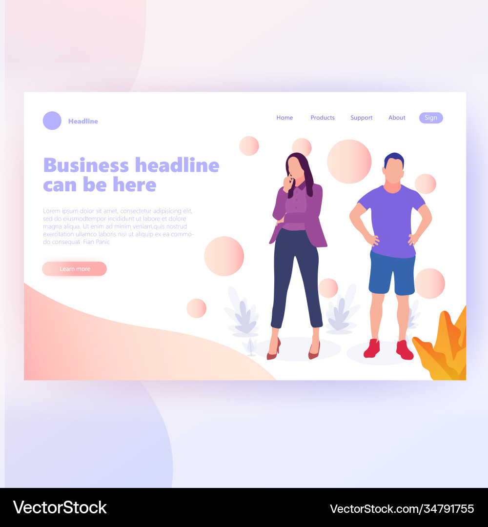 People work in a team and interact with graphs Vector Image