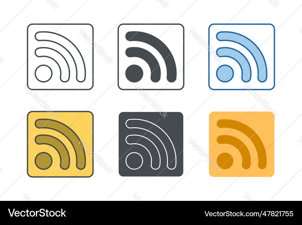 Rss feed icon symbol template for graphic and web Rss feed icon symbol template for graphic and web vector image
