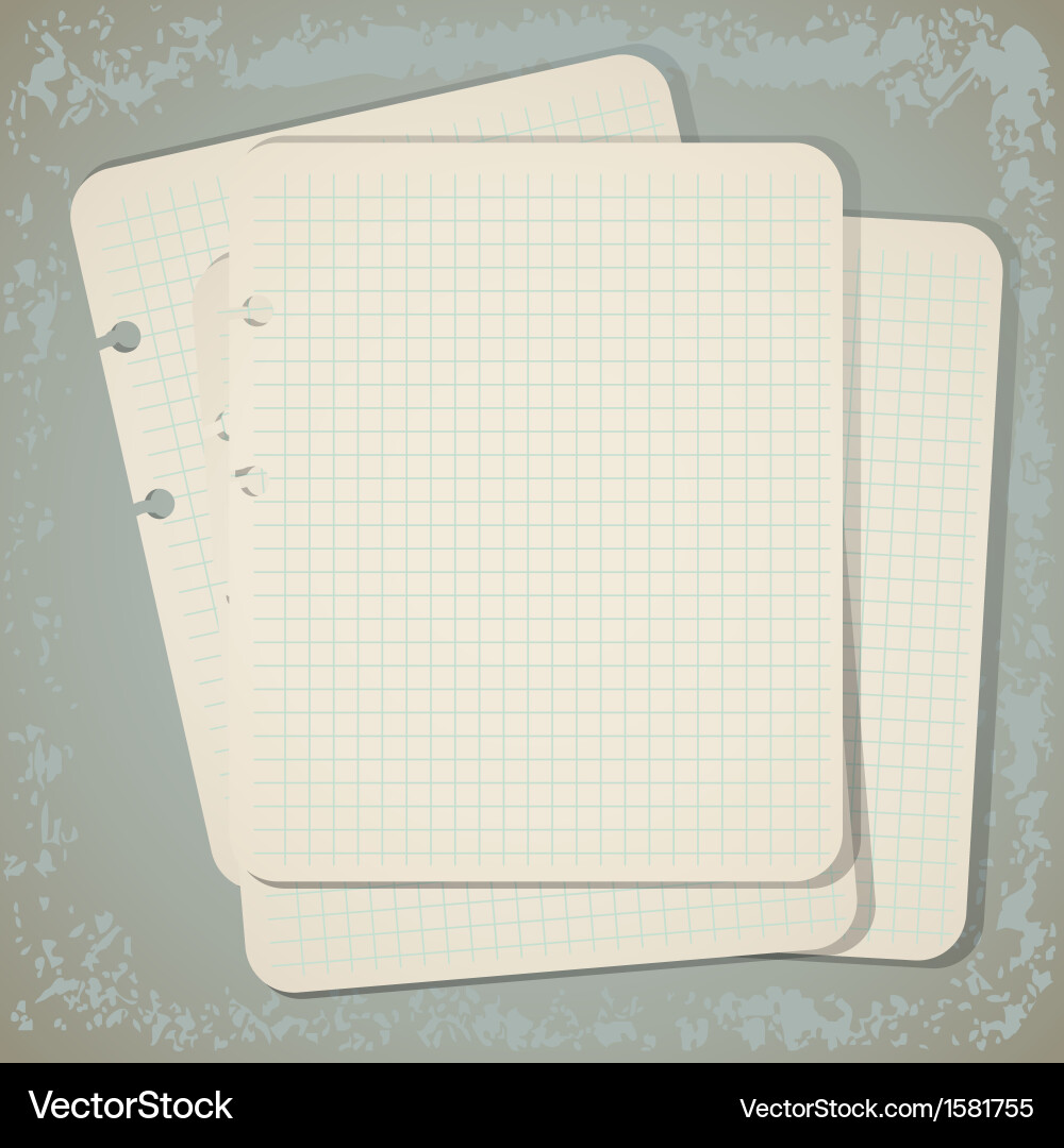 Vintage notepad papers Royalty Free Vector Image