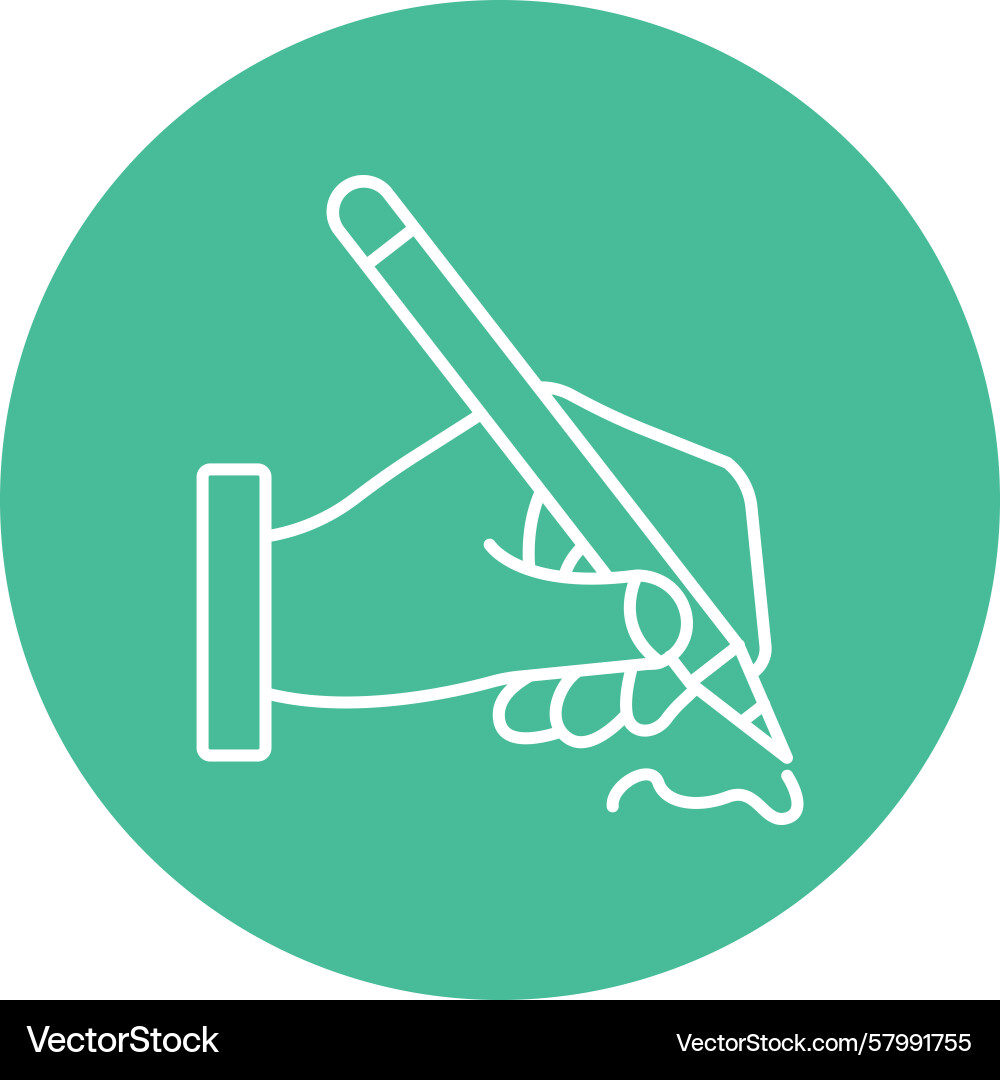Writing line multi circle Vector Image