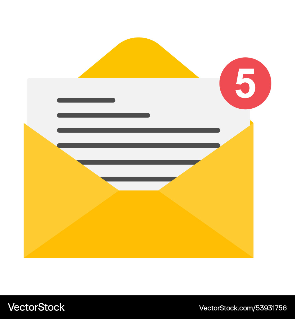 Email business icon flat web client message sign Vector Image