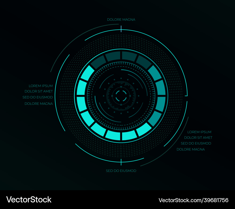 Futuristic cyberpunk hud ui element sci-fi Futuristic cyberpunk hud ui element sci-fi vector image