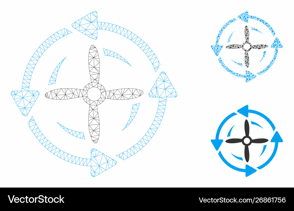 Screw rotation mesh 2d model and triangle Screw rotation mesh 2d model and triangle vector image