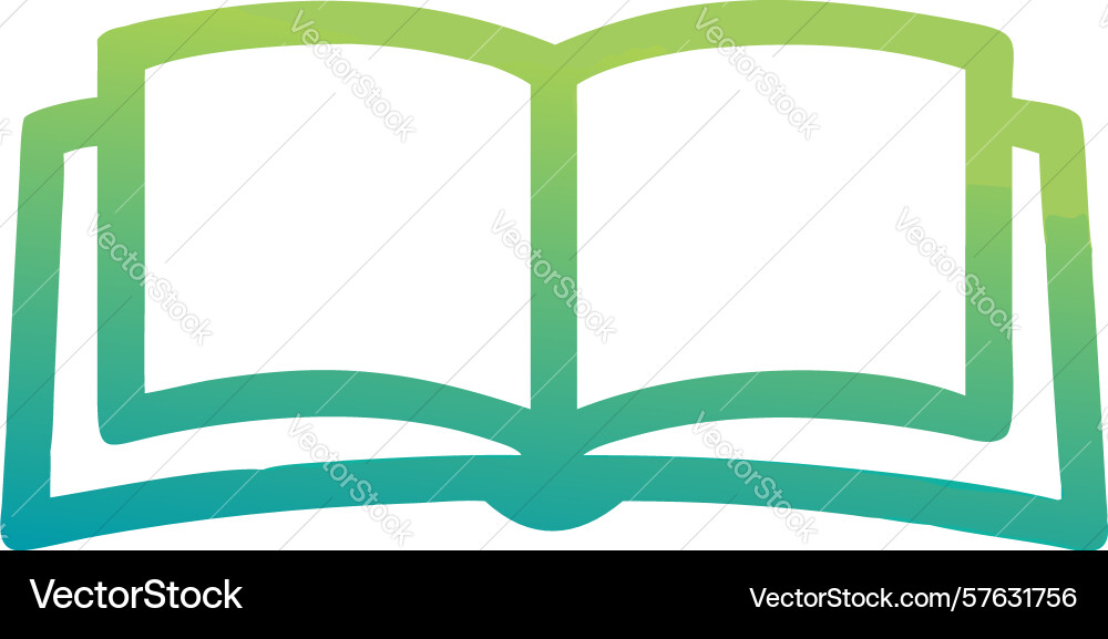 Vibrant open book symbolizing knowledge learning vector image