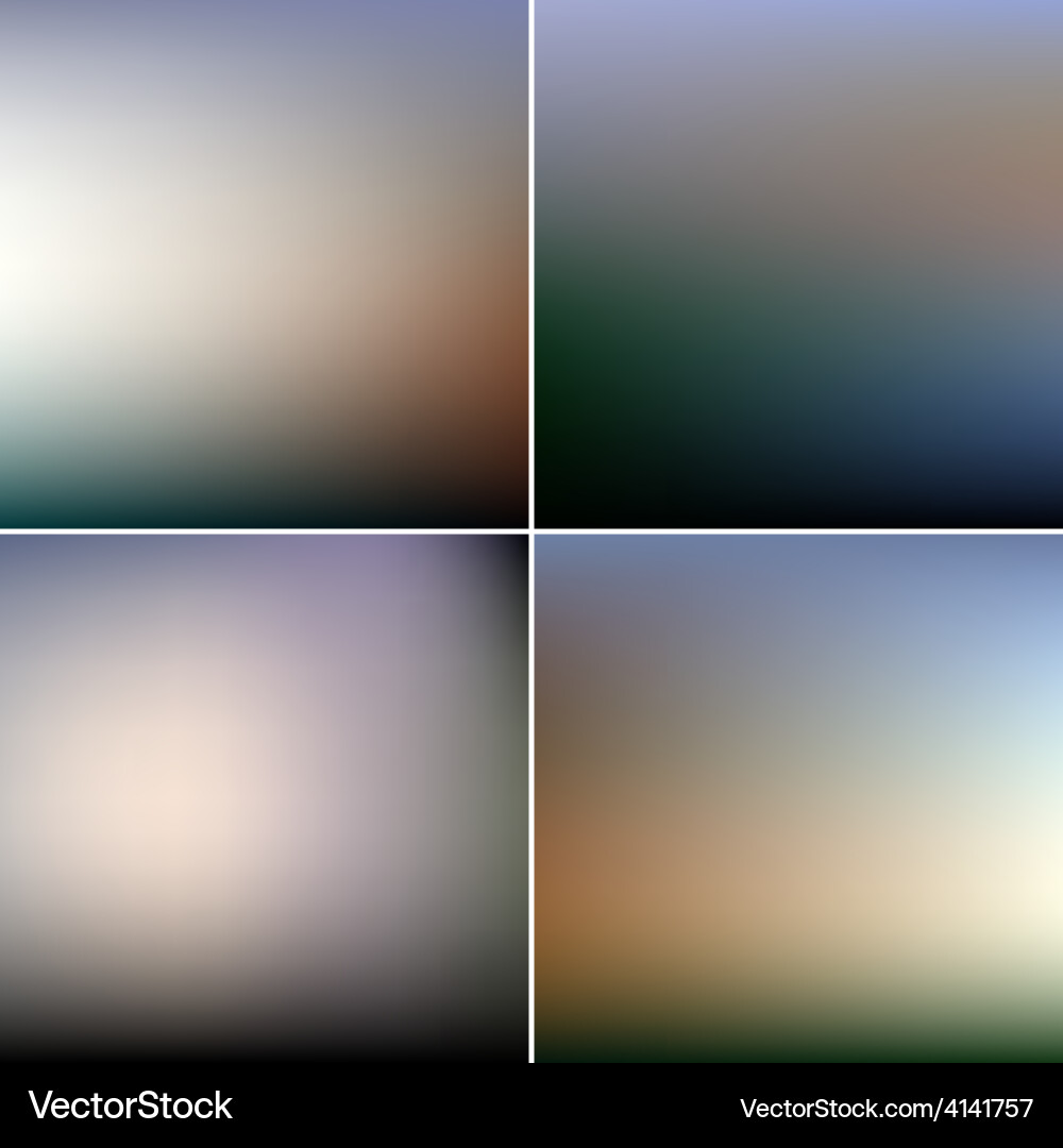 Abstract editable blurred backgrounds set Vector Image
