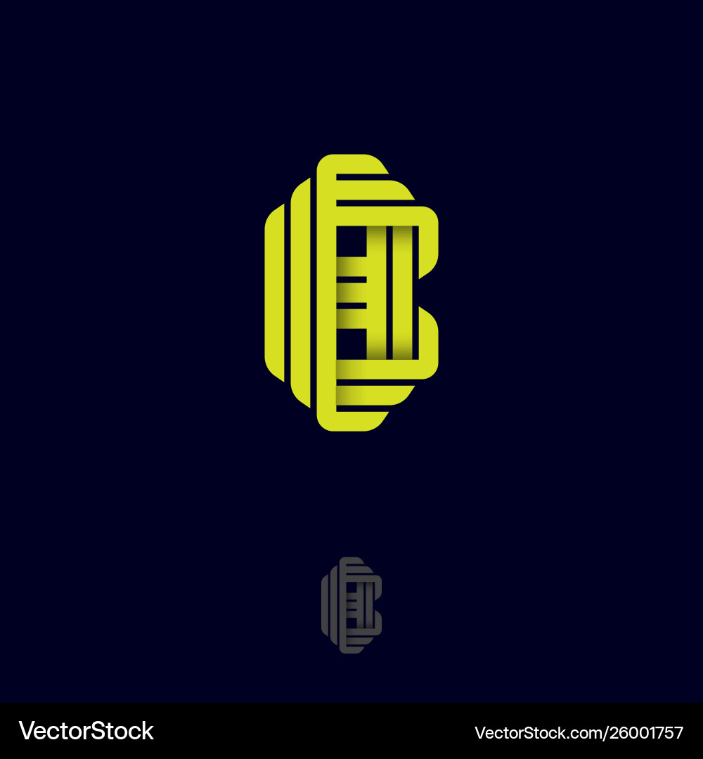 B Buchstaben Origami Logo Gradienten Monogrammband B Buchstaben Origami Logo Gradienten Monogrammband vektorbild