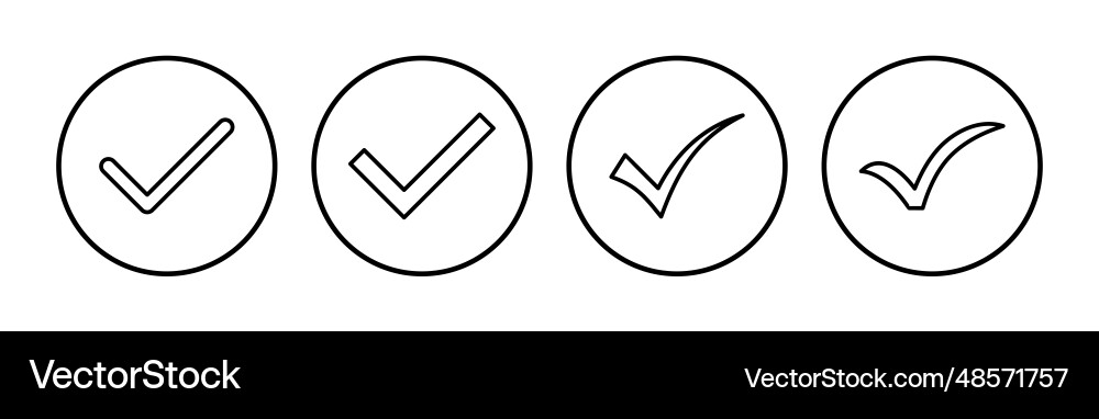 Check icon mark list button vector image