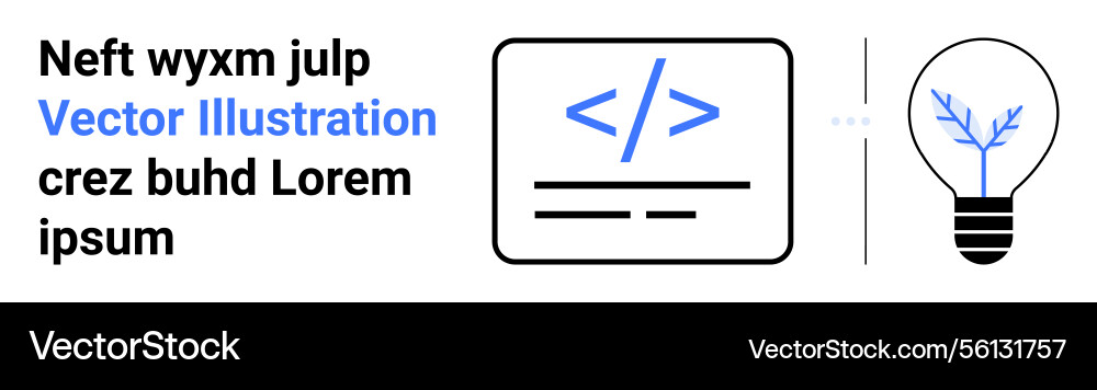 Code Snippet und Glühbirne mit Verzweigungslinie Code Snippet und Glühbirne mit Verzweigungslinie vektorbild