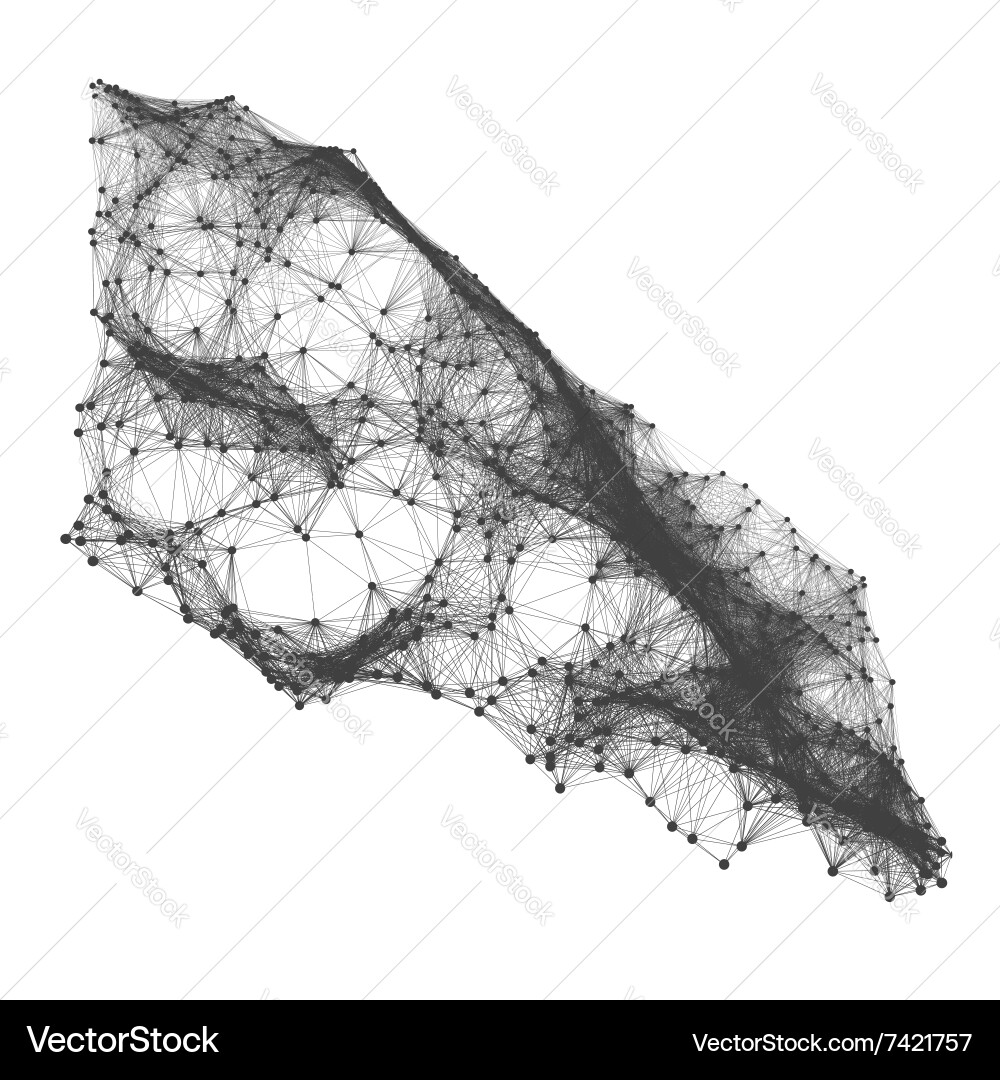 Connection structure wireframe vector image