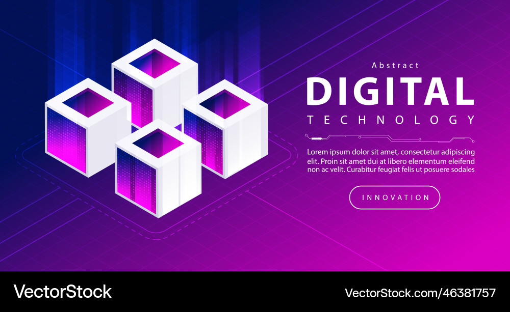 Digital Technology Abstract Background Vector Image