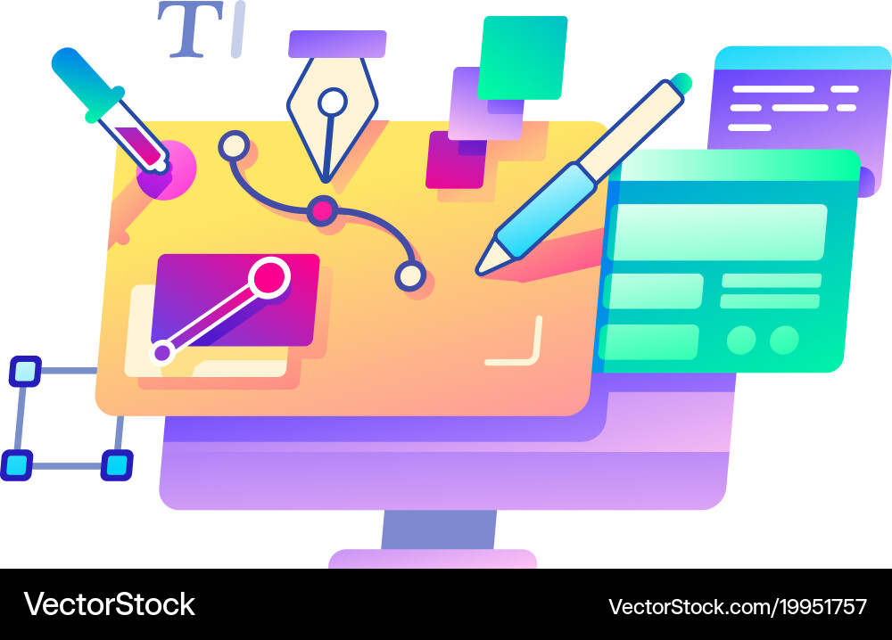 Digital Tools for Creation vector image