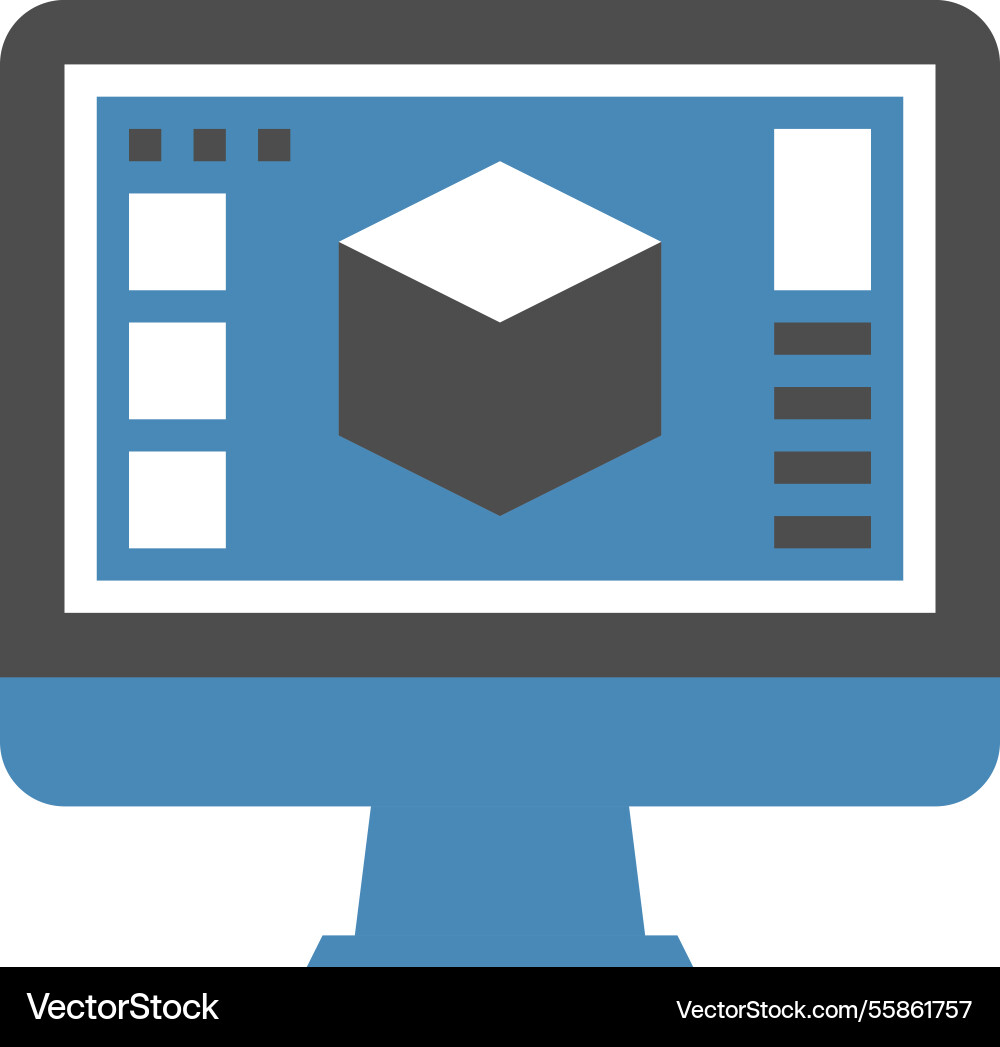 Graphics software flat web icon concept Graphics software flat web icon concept vector image