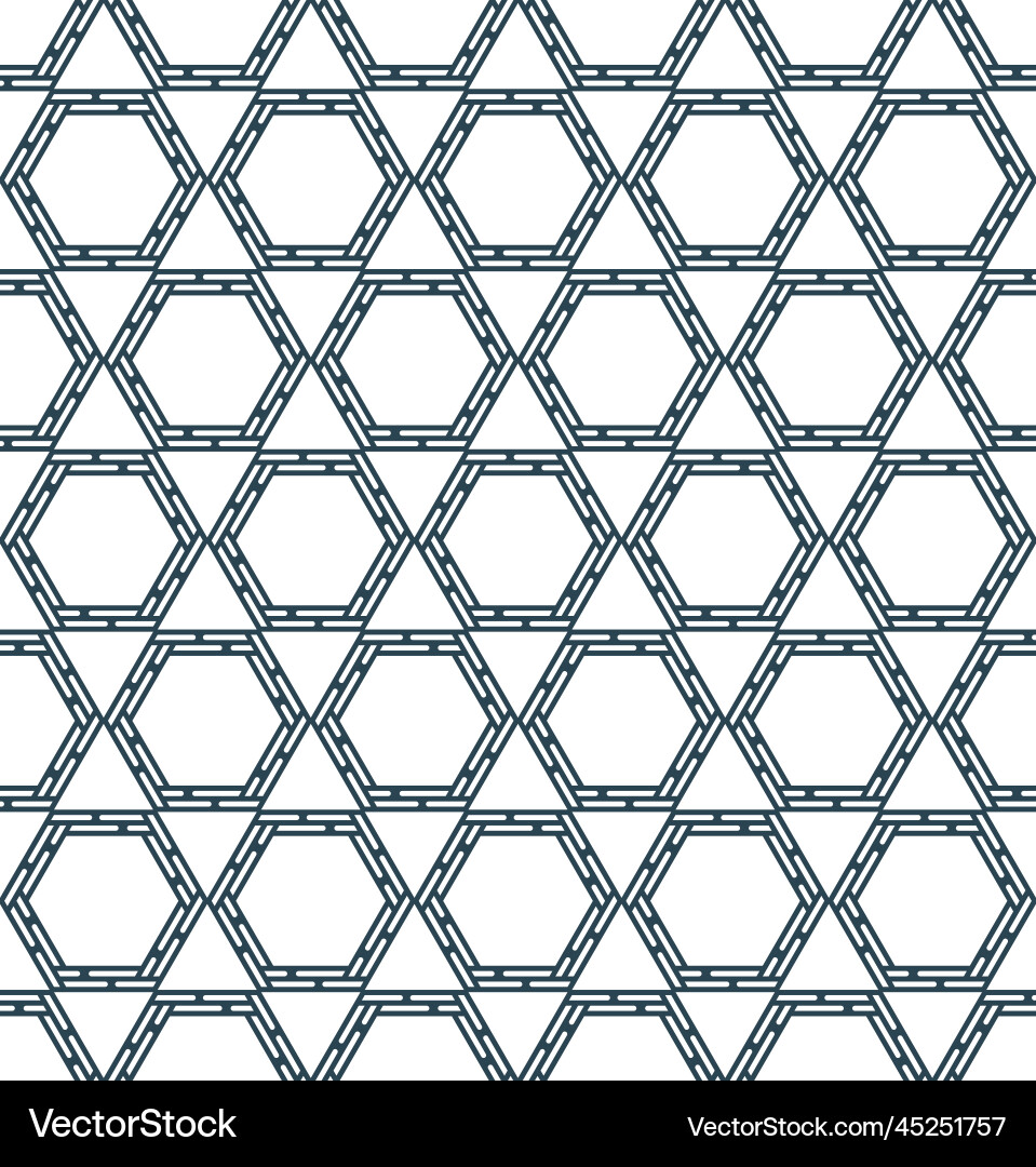 Hexagons and triangles seamless pattern Hexagons and triangles seamless pattern vector image