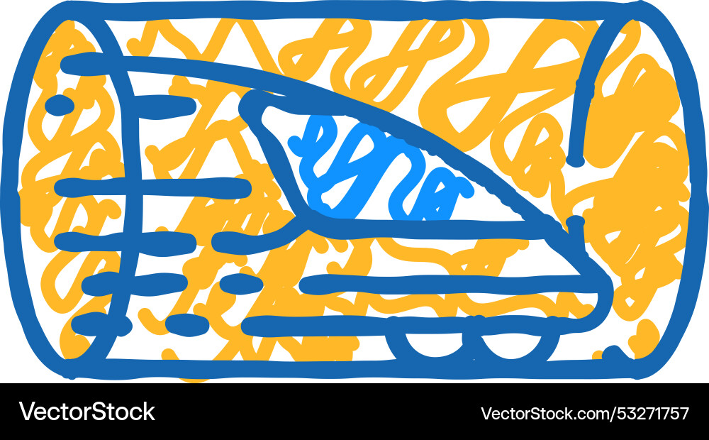Hyperloop railway icon doodle Hyperloop railway icon doodle vector image