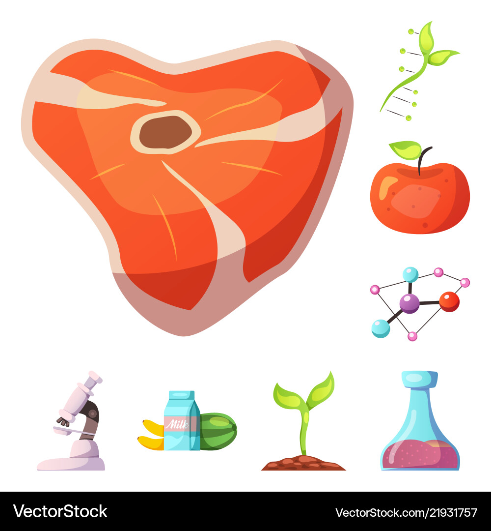 Isolated object of and sign collection vector image