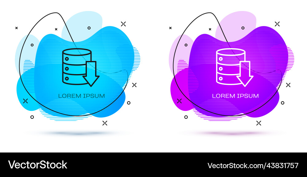 Line server data web hosting icon isolated Line server data web hosting icon isolated vector image