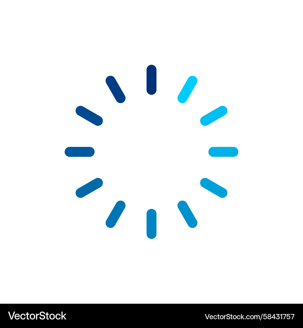 Loading Progress Circle Icon Vector Image