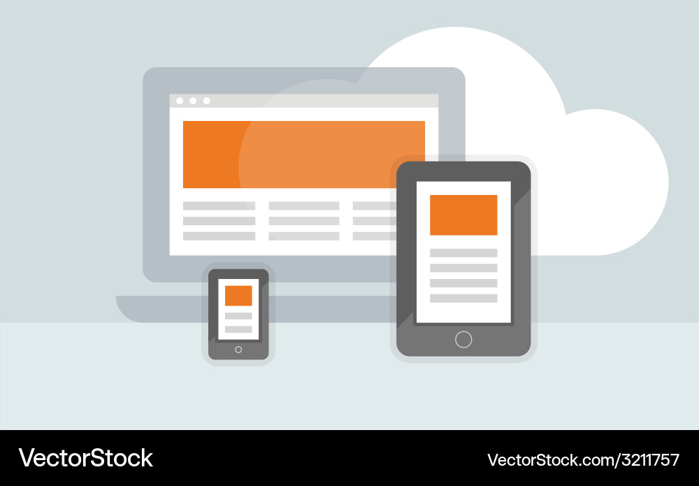 Multi-Device Layout vector image