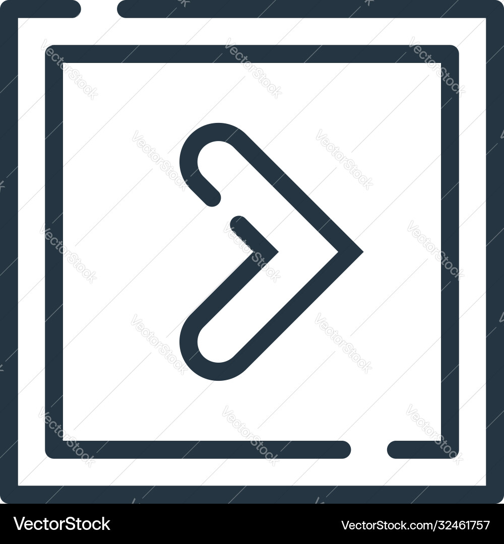 Next icon editable stroke linear symbol Next icon editable stroke linear symbol vector image