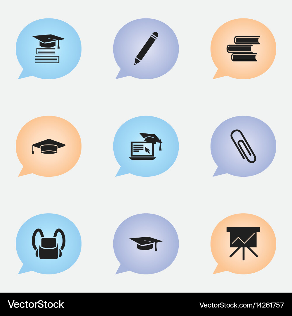 Set of 9 editable science icons includes symbols vector image