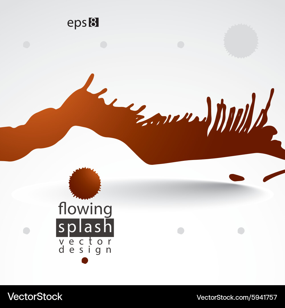 Splattered web design element art ink blob bright Vector Image