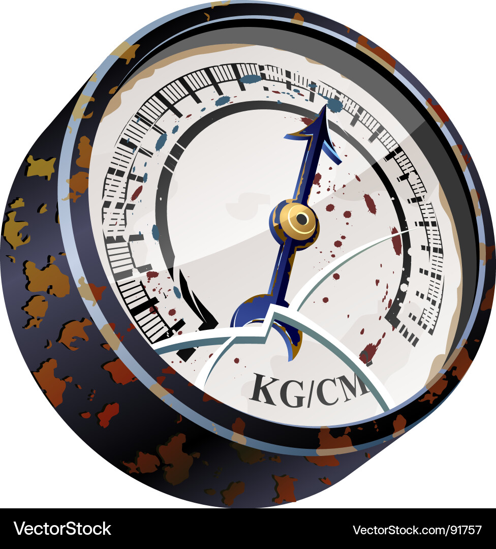 Vintage Pointer Gauge Vector Image