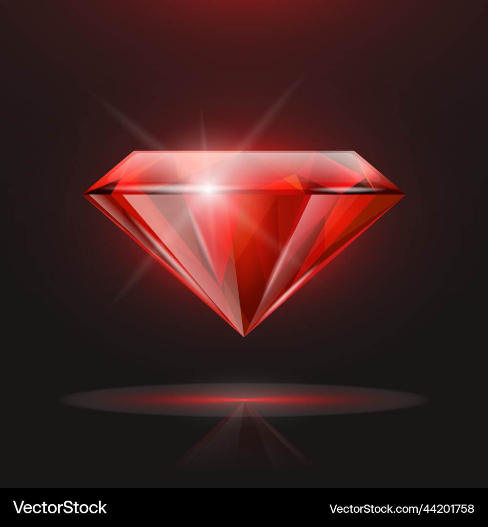 3d realistic red transparent triangle 3d realistic red transparent triangle vector image