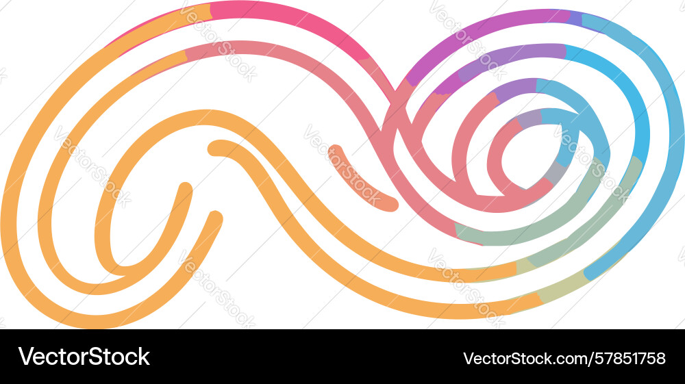 Abstract infinite loop swirl path design Vector Image
