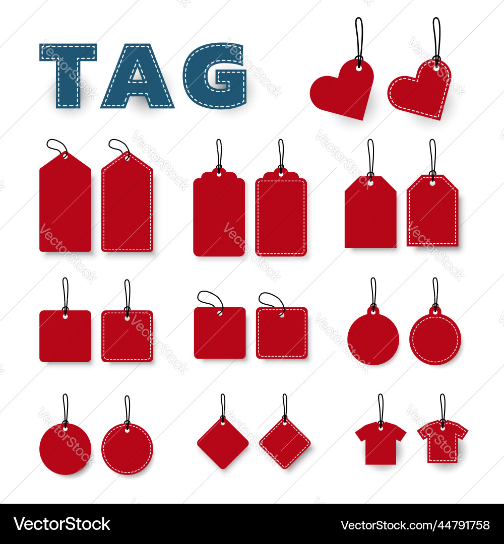 Blank rote Papier Preis Tags oder Geschenk Blank rote Papier Preis Tags oder Geschenk vektorbild