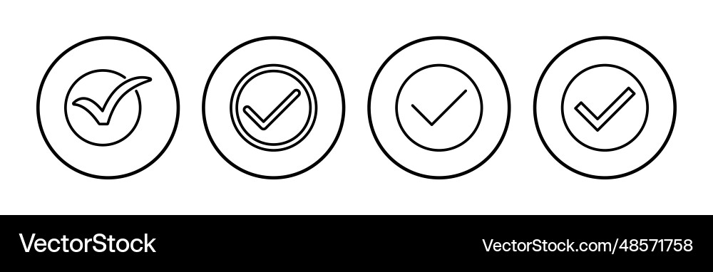 Check icon mark list button Check icon mark list button vector image