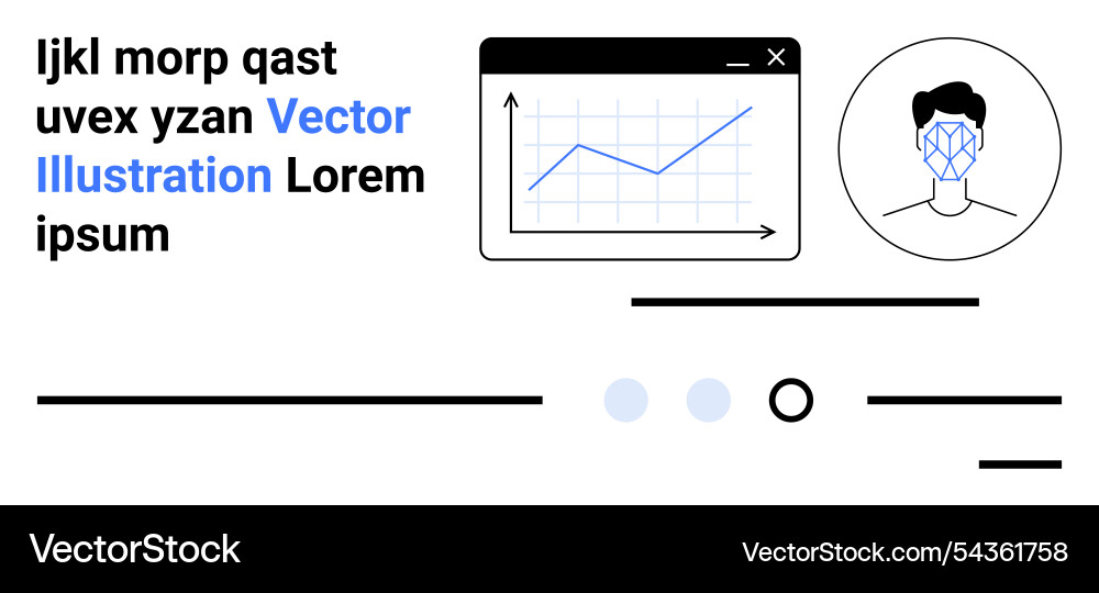 Data analytics dashboard with user profile Data analytics dashboard with user profile vector image