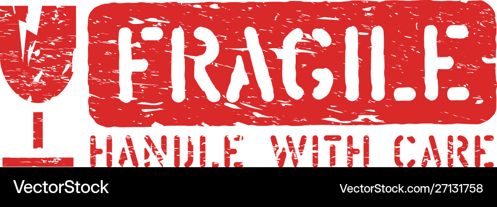 Fragile Handle With Care Symbol vector image